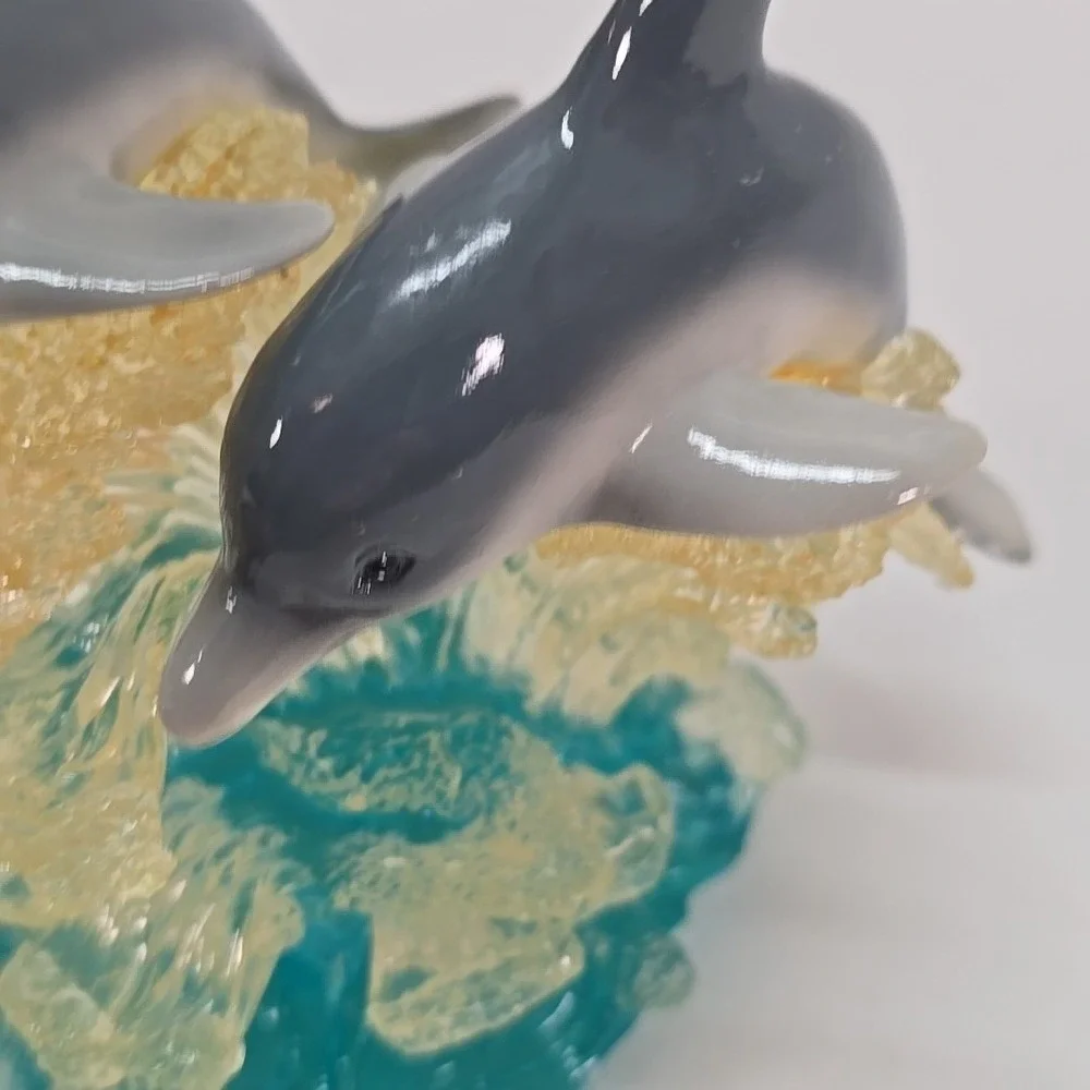 Sea Life Double Figurine Acrylic‎ Jumping Dolphins #42300 Code FVL-DOL